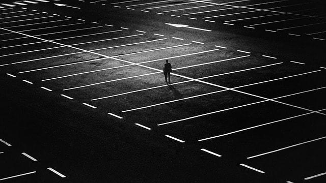 Empty Parking Lot Illustrates Domain Parking