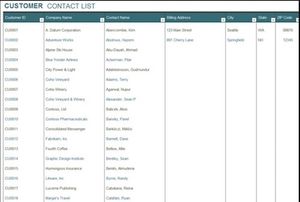 Excel KPIs Contacts