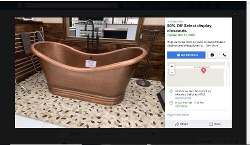 Facebook Reach Ads Bathtub Example