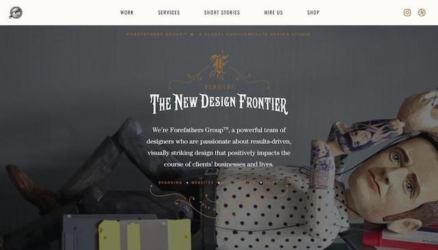 Forefather’s Group Vintage Web Design Example
