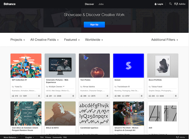 Free Online Portfolio Websites Behance