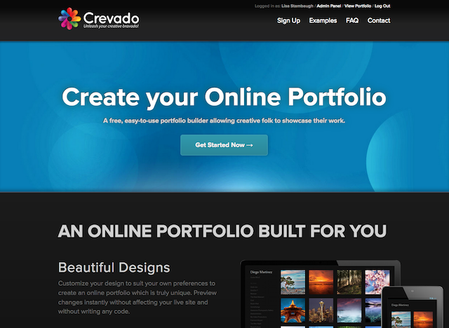 Free Online Portfolio Websites Crevado