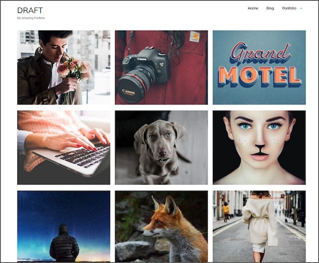Free Responsive Portfolio WordPress Themes Draft