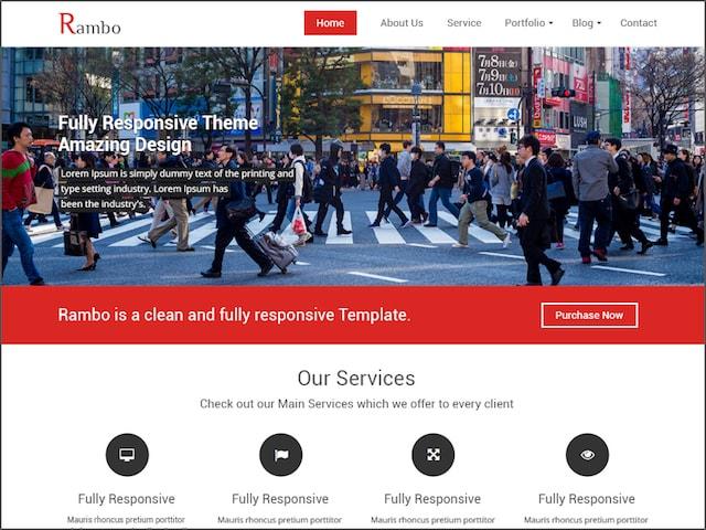 Free Responsive Portfolio WordPress Themes Rambo