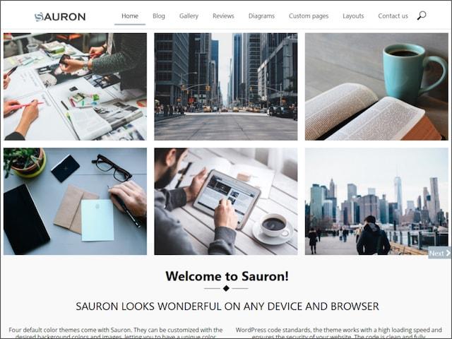 Free Responsive Portfolio WordPress Themes Sauron