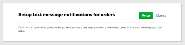 GoCentral Text Message Notification Setup