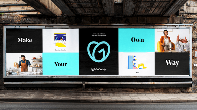 GoDaddy Logo on Billboard Illustrates GoDaddy Mission