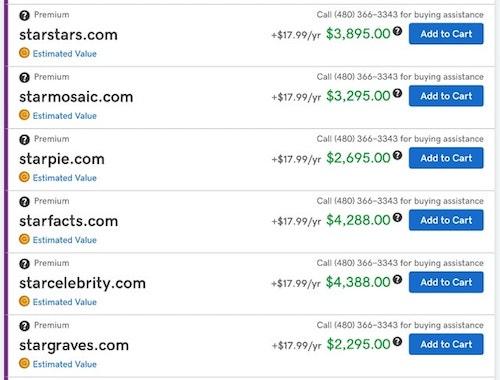 GoDaddy Premium Domain Names List