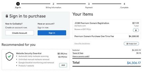 Premium Domain Names Purchase