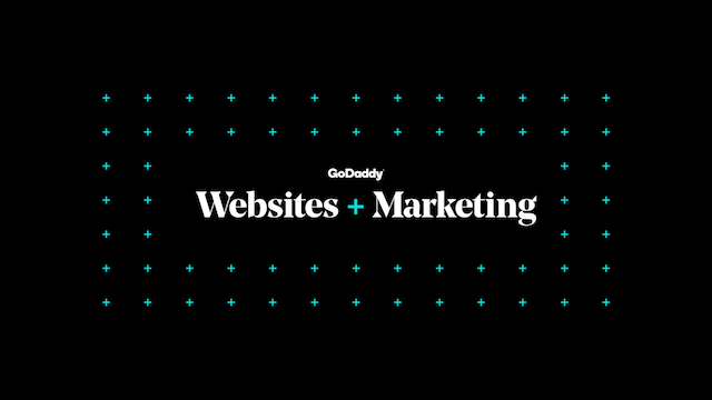 GoDaddy Websites Marketing Logo Black Background