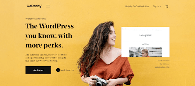 GoDaddy WordPress Hosting Homepage