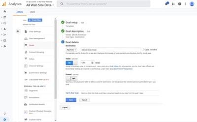 Google Analytics Goal Setup