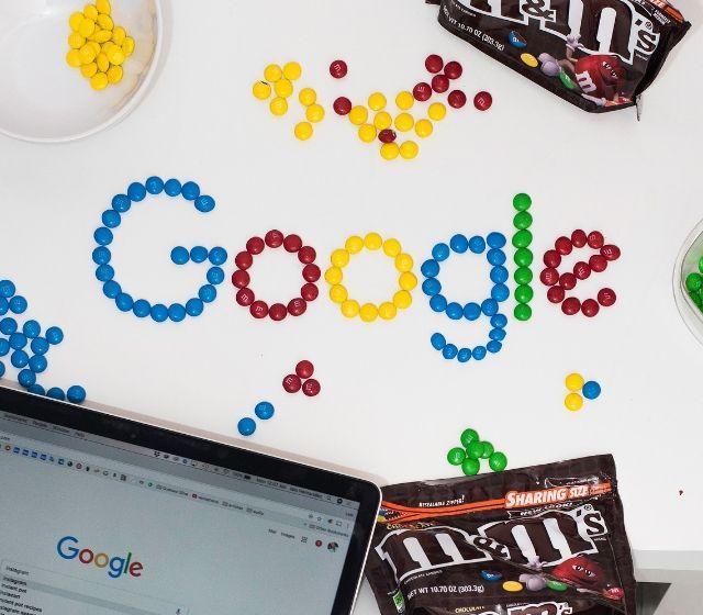 Google Spelled With Candy