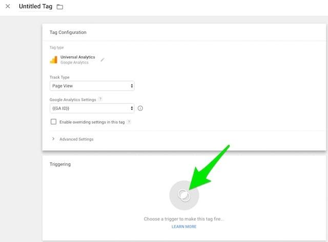 Google Tag Manager Choose Trigger