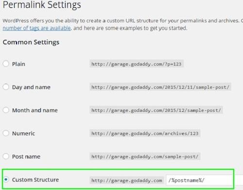 How To Build A WordPress Website Permalink Settings