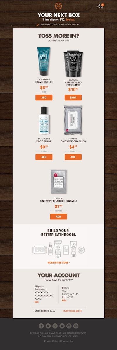 How To Create Email Campaigns Dollar Shave Club
