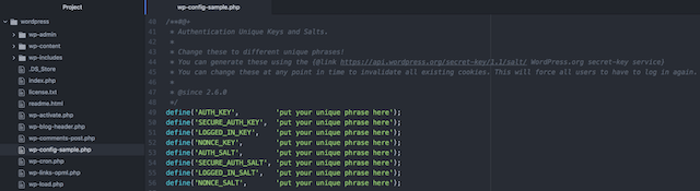 Authentication Unique Keys and Salts in WordPress