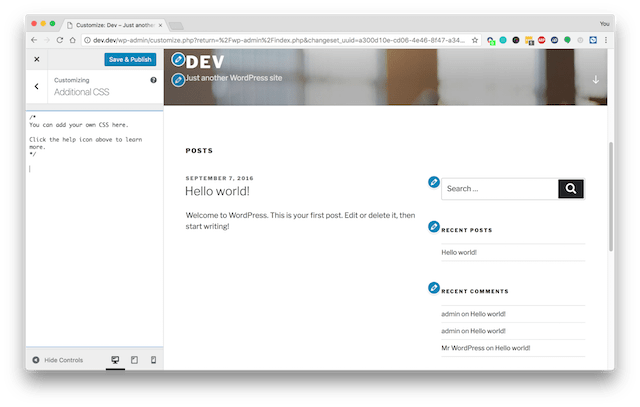 How to Edit WordPress Themes Additional CSS Content