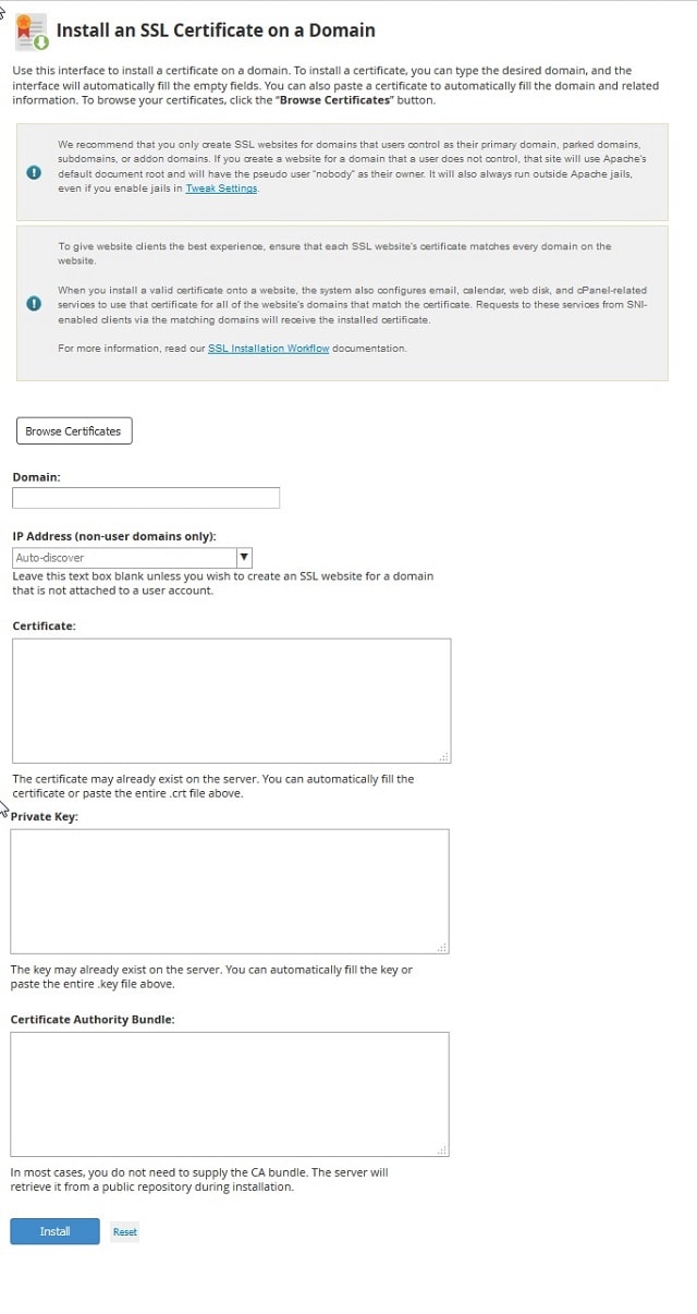 How To Install SSL Certificates Domain