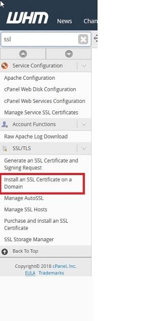 How To Install SSL Certificates WHM