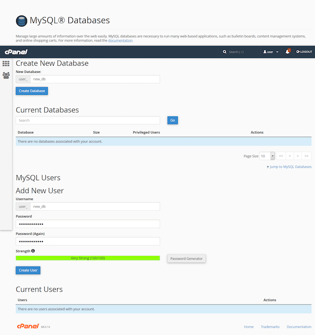 MySQL Database Creation