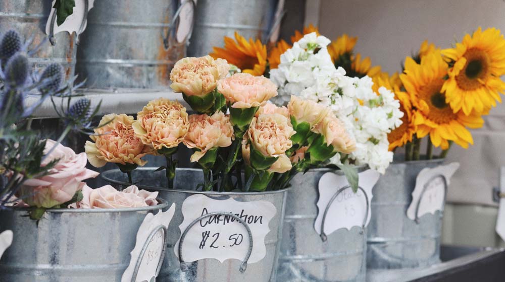 How To Price Products Buckets of Flowers with Price Tags