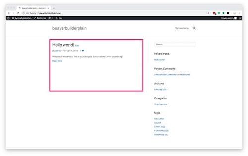 How To Use Beaver Builder Hellow World Screen