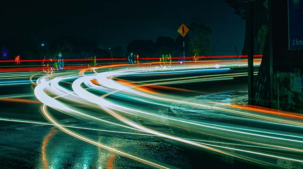 Light path from high moving article