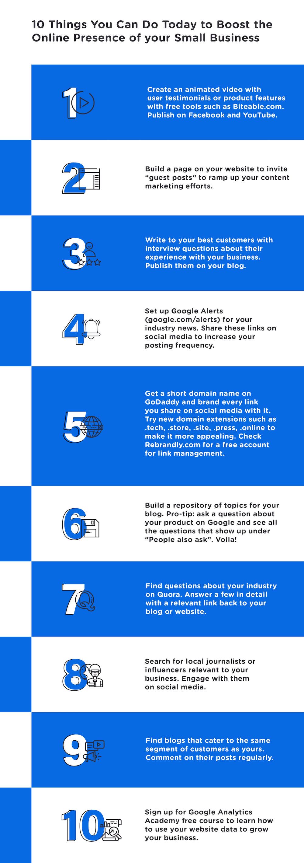 Infographic Create Online Presence for Small Business