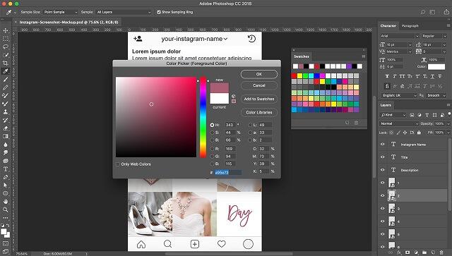 Instagram Photoshop Eyedropper