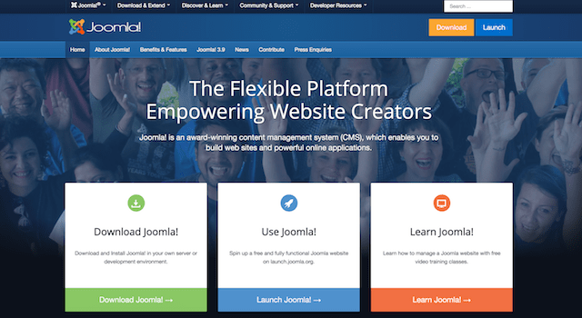 Joomla! CMS Homepage