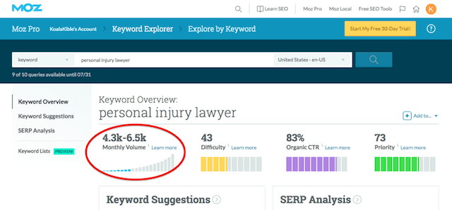 Law Firm Web Design Personal Injury Lawyer Keyword
