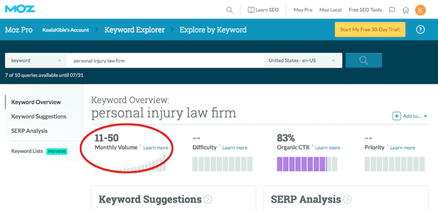 Law Firm Web Design Personal Injury Law Firm Keyword