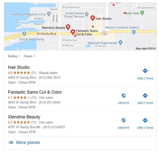 Local SEO Google Map Search Results