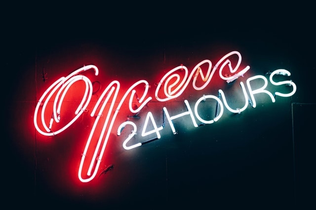 Marketing Automation Open 24 Hours Neon Sign