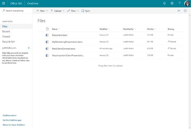 Microsoft Onedrive For Business Dashboard Settings