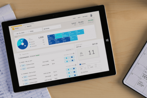 Mileage Tracker Apps MileIQ on Tablet