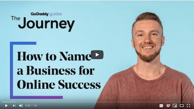 Naming Venture When Becoming Solopreneur GoDaddy Journey Video