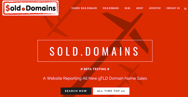 New Domain Extensions Sold Domains