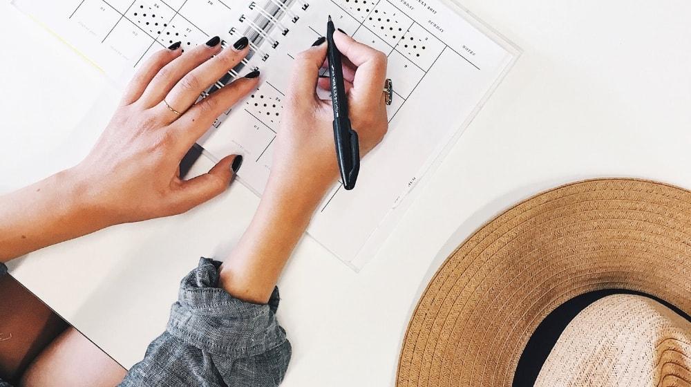 Newsletter Editorial Calendar Woman Writing