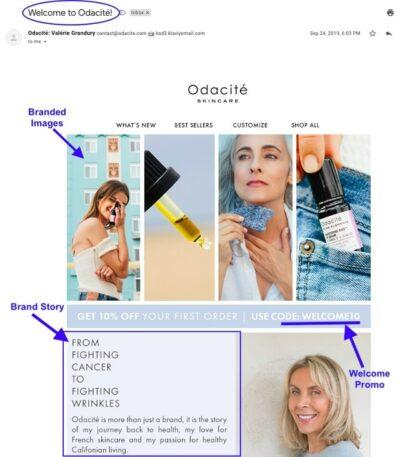 Nurture Email Subscribers Skincare Welcome Example