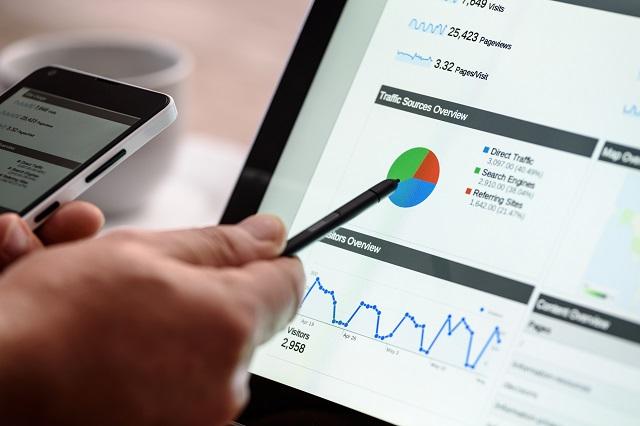 User Looking At Website Data Feed