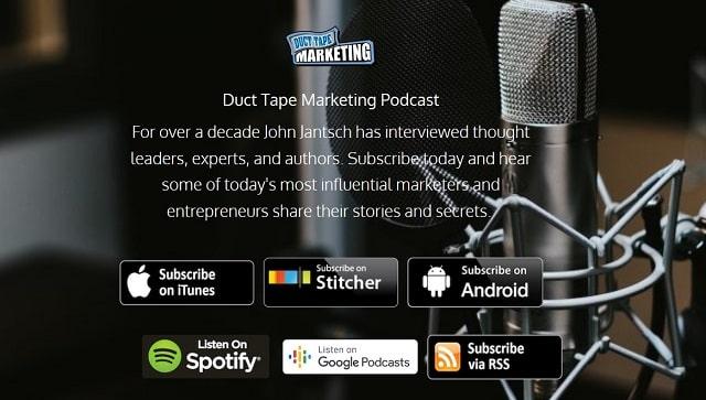 Podcasts For Entrepreneurs Duct Tape Marketing