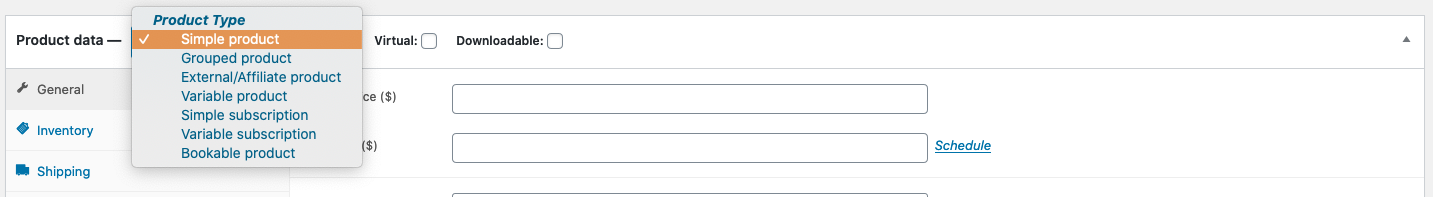 product data