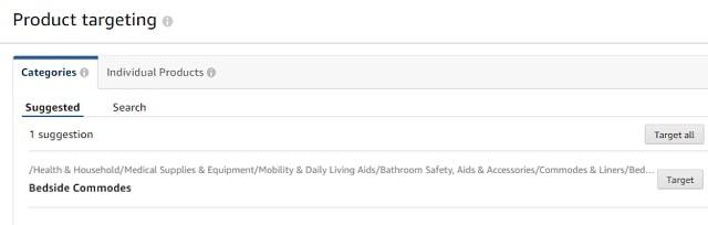 Product Targeting Categories