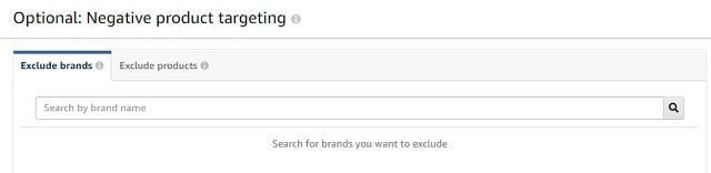 Product Targeting Negative