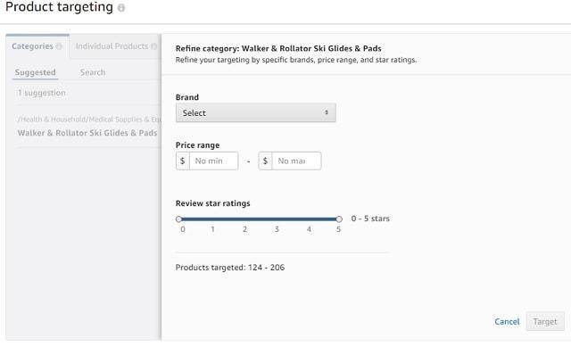 Product Targeting Refine Category