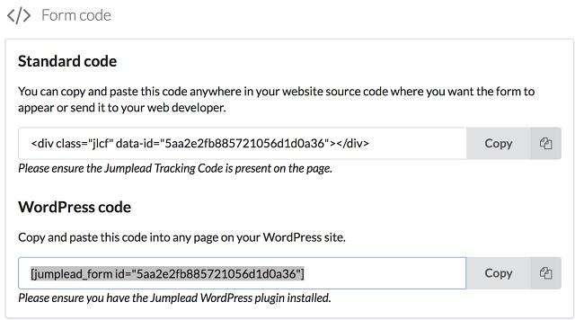 Progressive Profiling Form Code