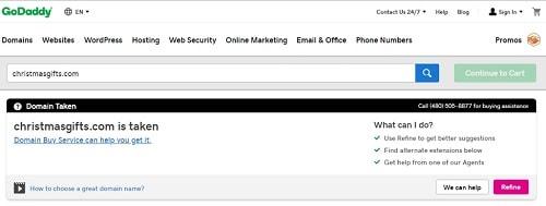Site Domain Taken