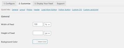 Smash Balloon Social Photo Feed Customize Plugin
